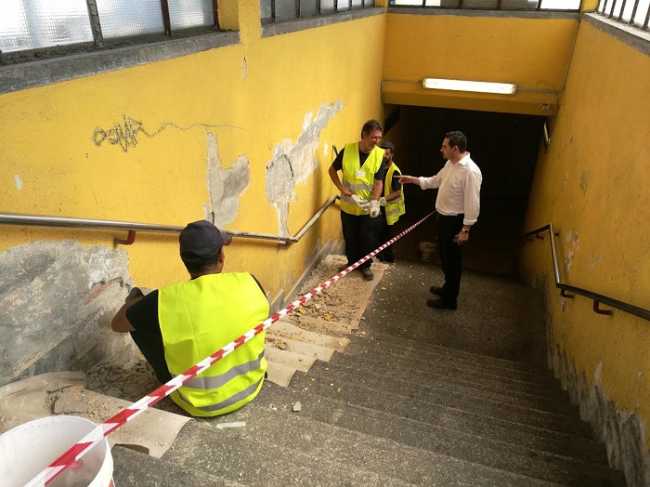Lavori sottopasso stazione