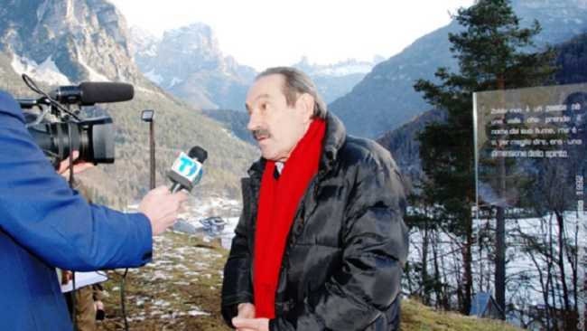 Sebastiano Vassalli nel 2015 in Val di Zoldo