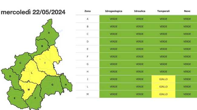 allerta meteo 22 mag