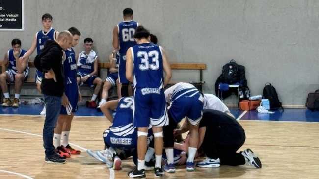 basket college novara infortunio