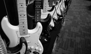 chitarre elettriche esposte