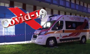 covid ambulanza tenda blu