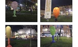 palloni gonfiati stazione novara