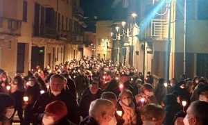 romentino fiaccolata foto
