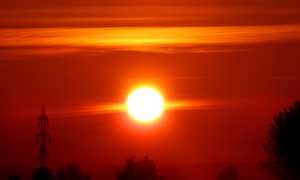 sole tramonto arancio