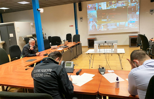 unita crisi regione schermo