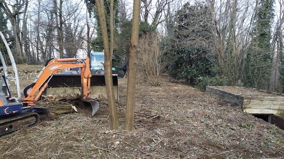 Castello Proh bosco escavatore