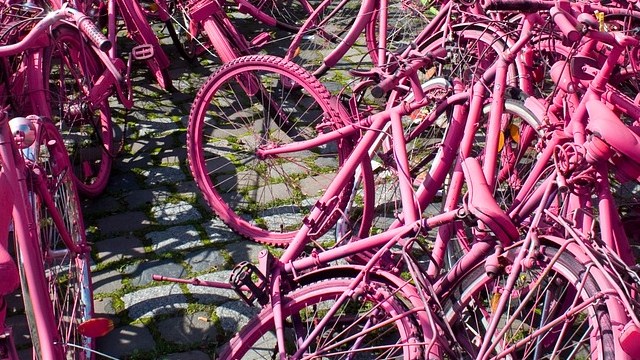 bici rosa