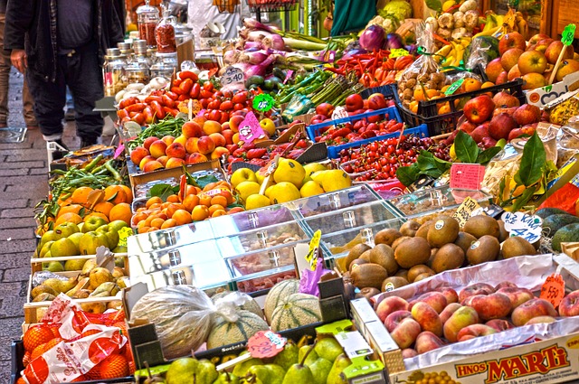 Mercato frutta verdura spesa